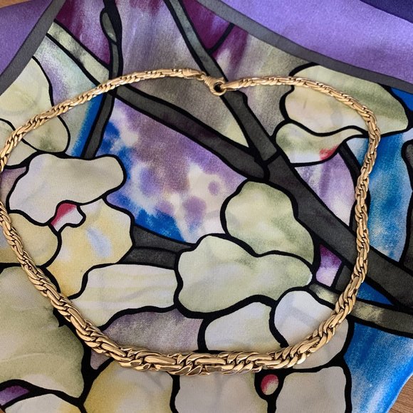 Beautiful 14k gold necklace braided / chain - Picture 1 of 5